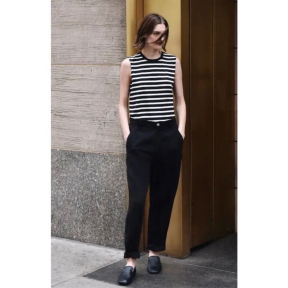 NWT Everlane The Tencel Relaxed Chino in Black Size 14 - Picture 12 of 13